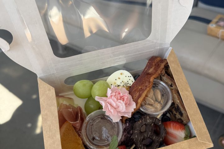 a box filled with donuts