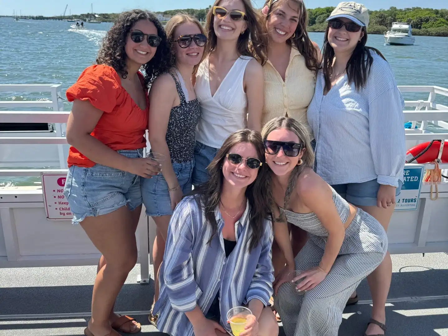 a group of people posing for the camera