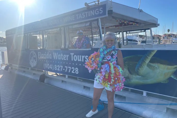 a person standing in front of a building