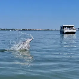 a small boat in a body of water