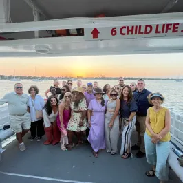 a group of people posing for the camera